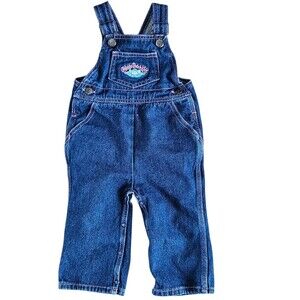 Vintage 1983 Cabbage Patch Overalls Toddler Size 24 Months Blue Denim Jeans Rare